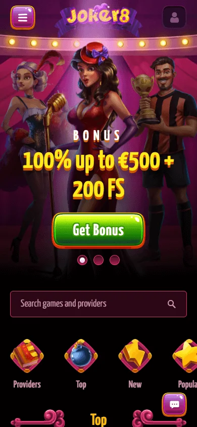 Joker8 Casino mobile browser experience